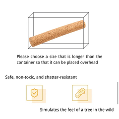 Natural Cork Bark Climbing Log for Reptiles