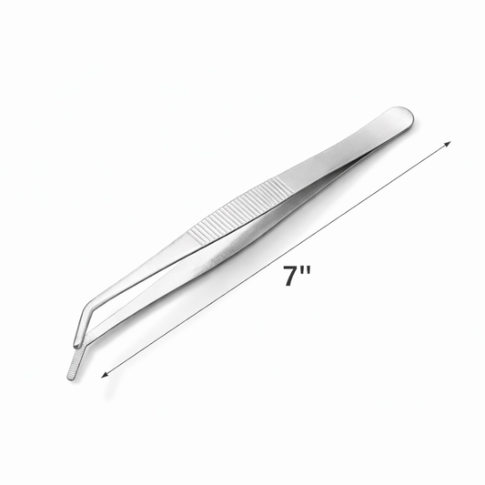 Stainless Steel Angled Feeding Tweezers