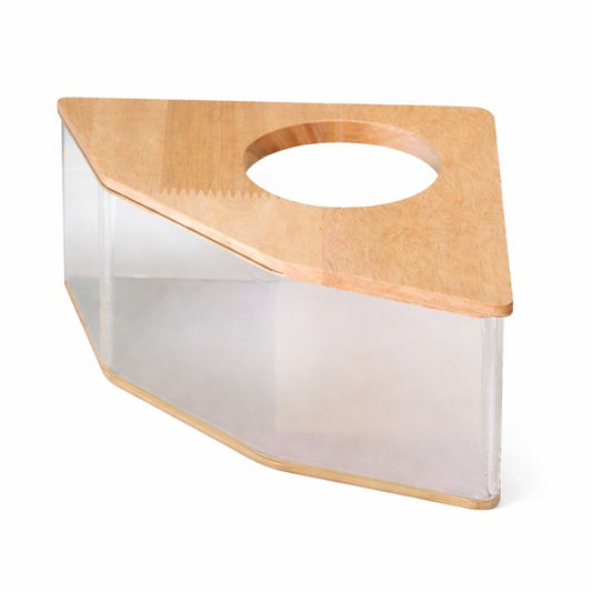 Triangular Clear Acrylic Sand Bath for Hamsters & Small Pets