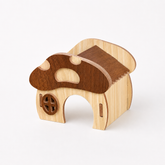 Wooden Mushroom Hideout for Hamsters
