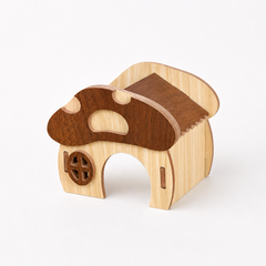 Wooden Mushroom Hideout for Hamsters