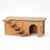 Wooden Platform Hideout with Stairs For Hamster