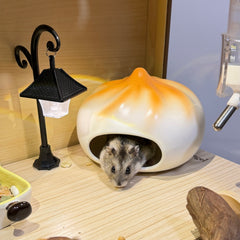 Pan-Fried Bun Ceramic Hamster Hideout