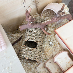 Natural Woven Grass Hamster Tunnel
