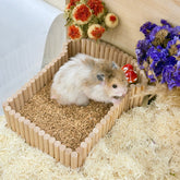 Wooden Hamster Platform & Sand Bath Bundle