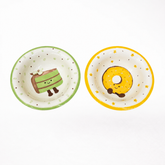 Cute ceramic food bowl with Donut & Cake designs.