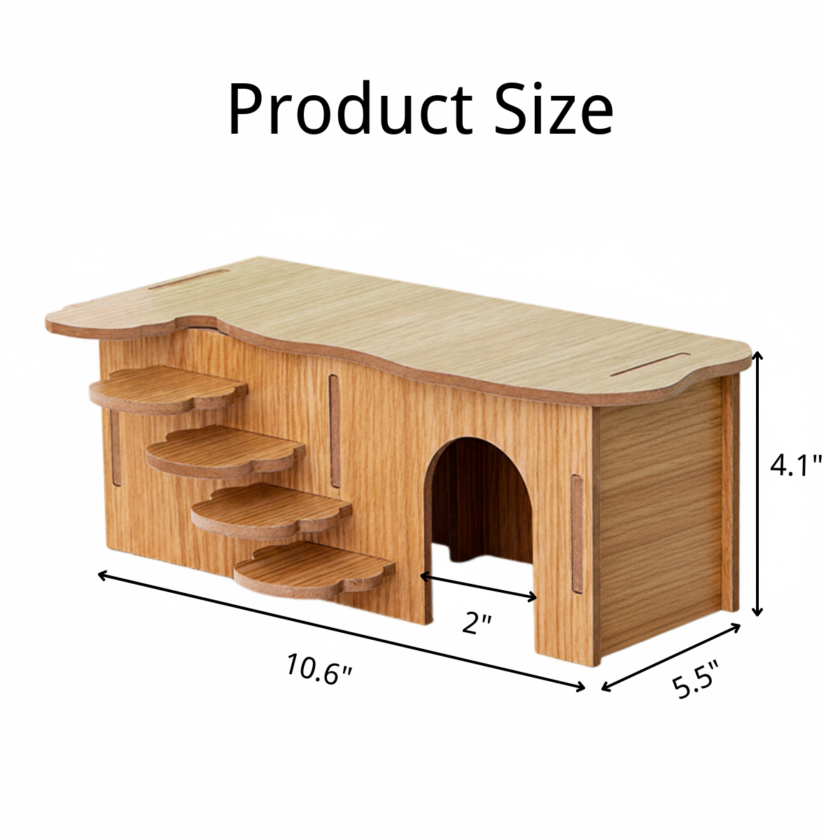 Wooden Platform Hideout with Stairs For Hamster