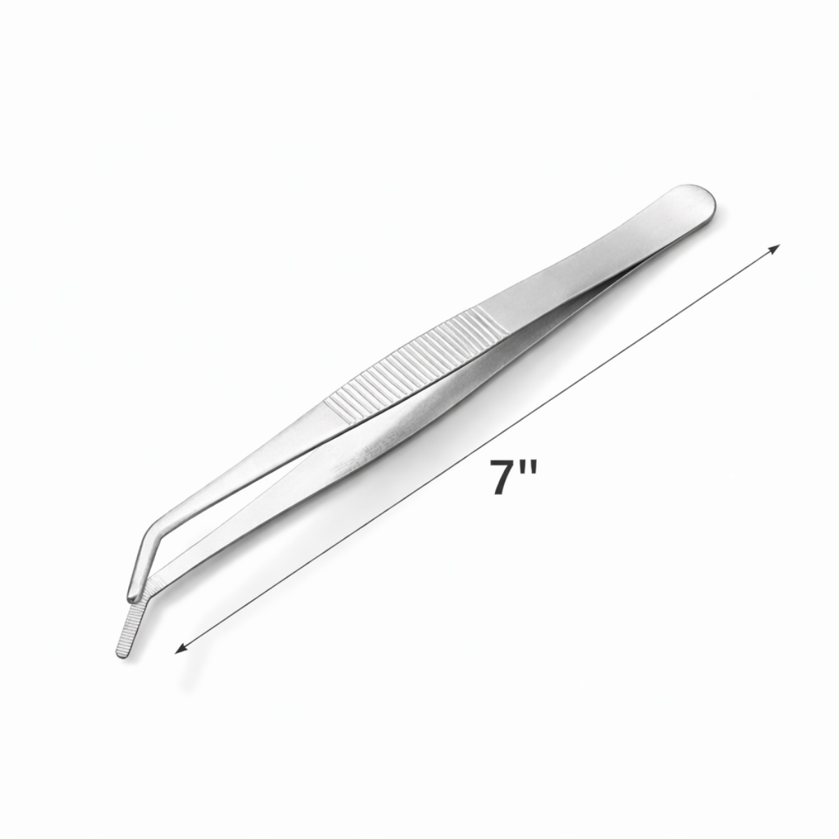 Stainless Steel Angled Feeding Tweezers
