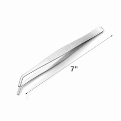 Stainless Steel Angled Feeding Tweezers