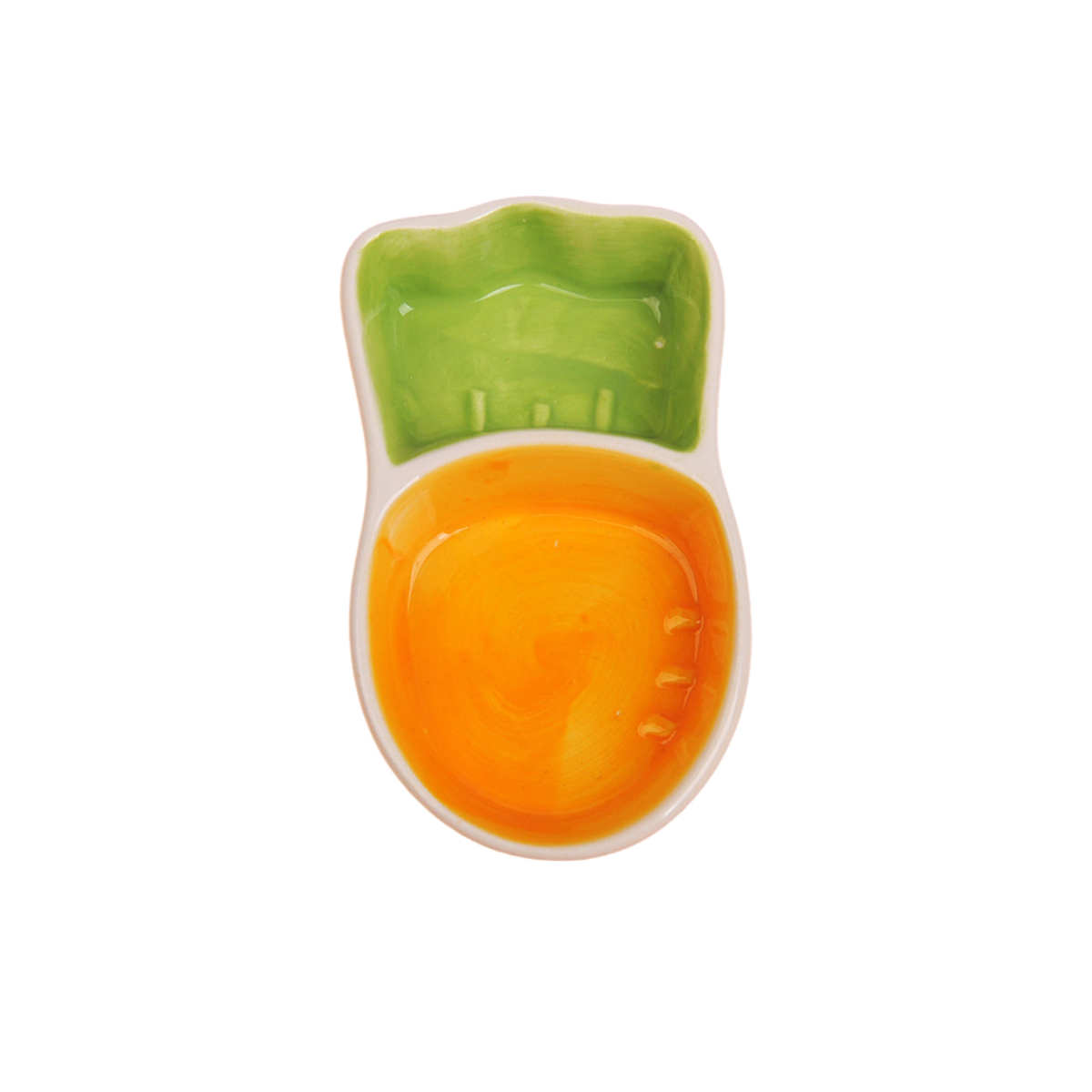 Carrot Shaped Ceramic Feeding Dish