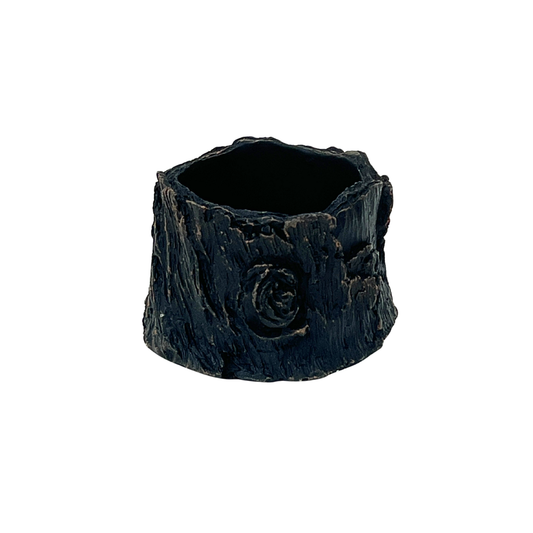 Tree Stump Resin Reptile Bowl