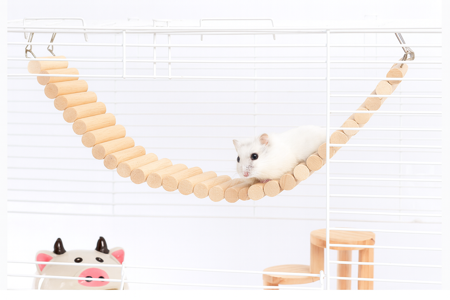 Wooden Flexible Climbing Bridge