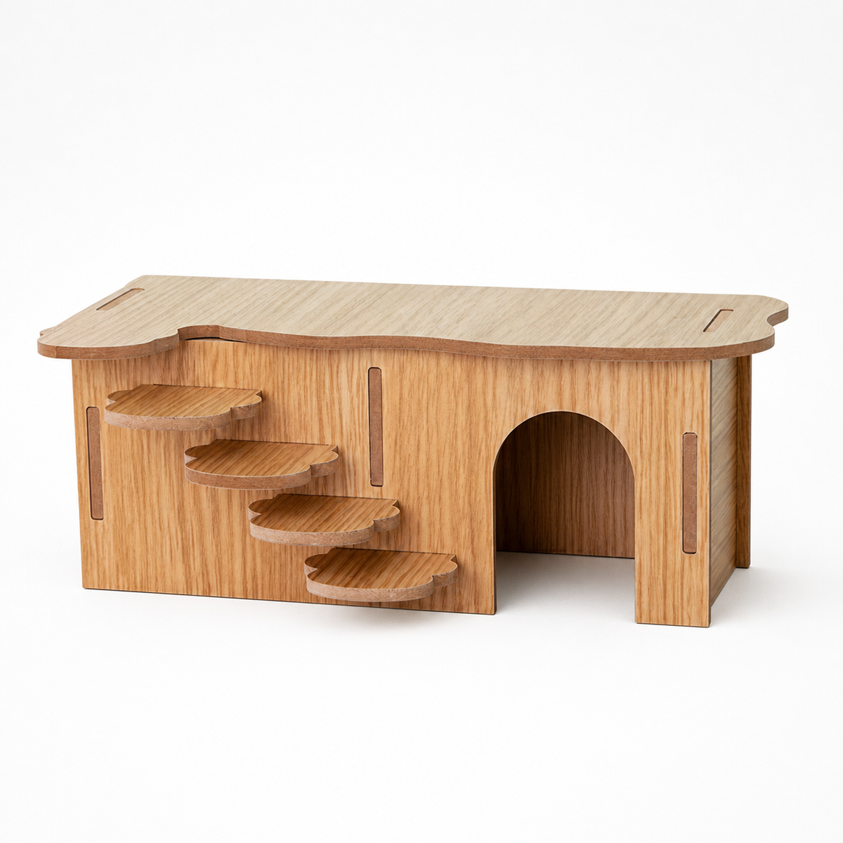 Wooden Platform Hideout with Stairs For Hamster