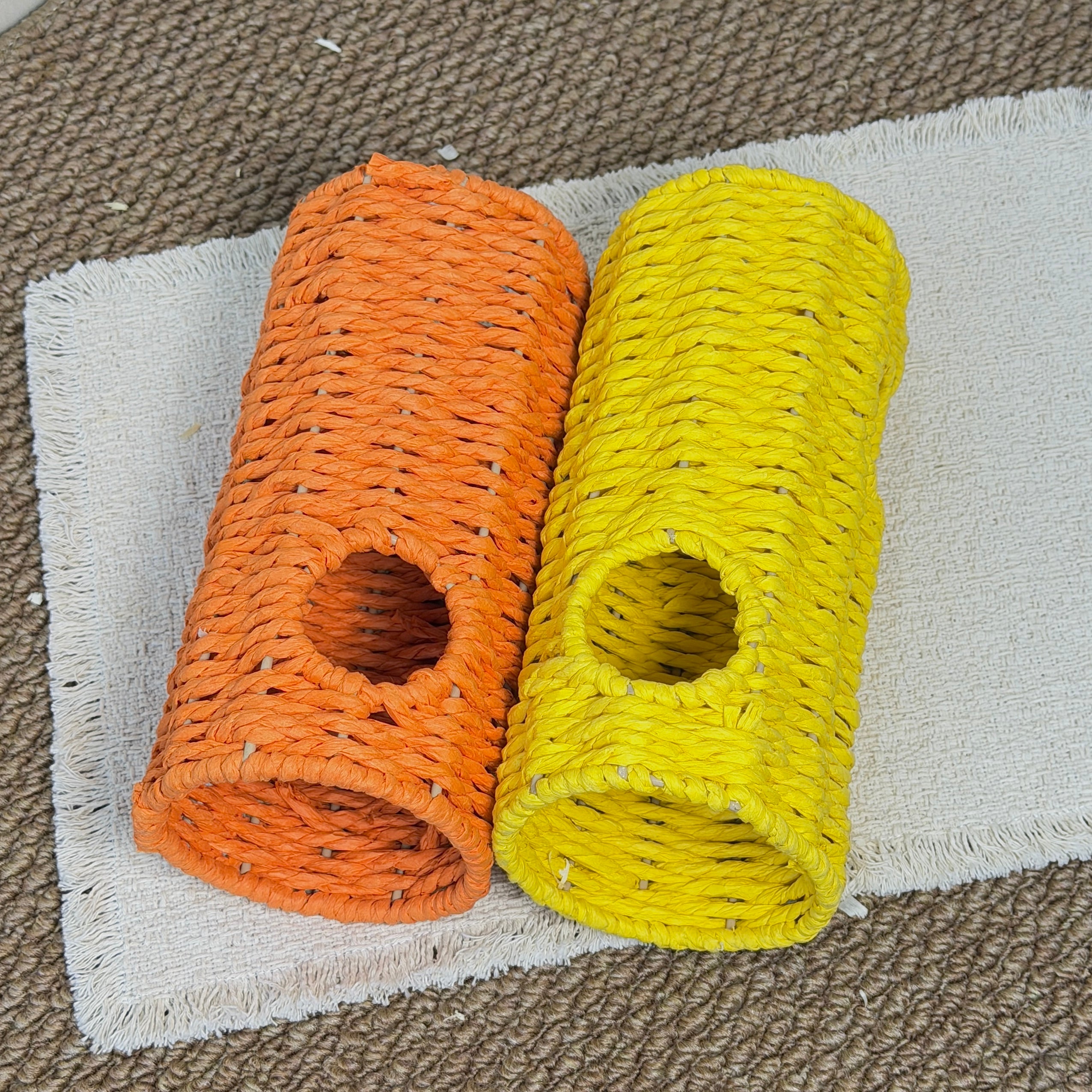 Colorful Paper Rope Hamster Tunnel