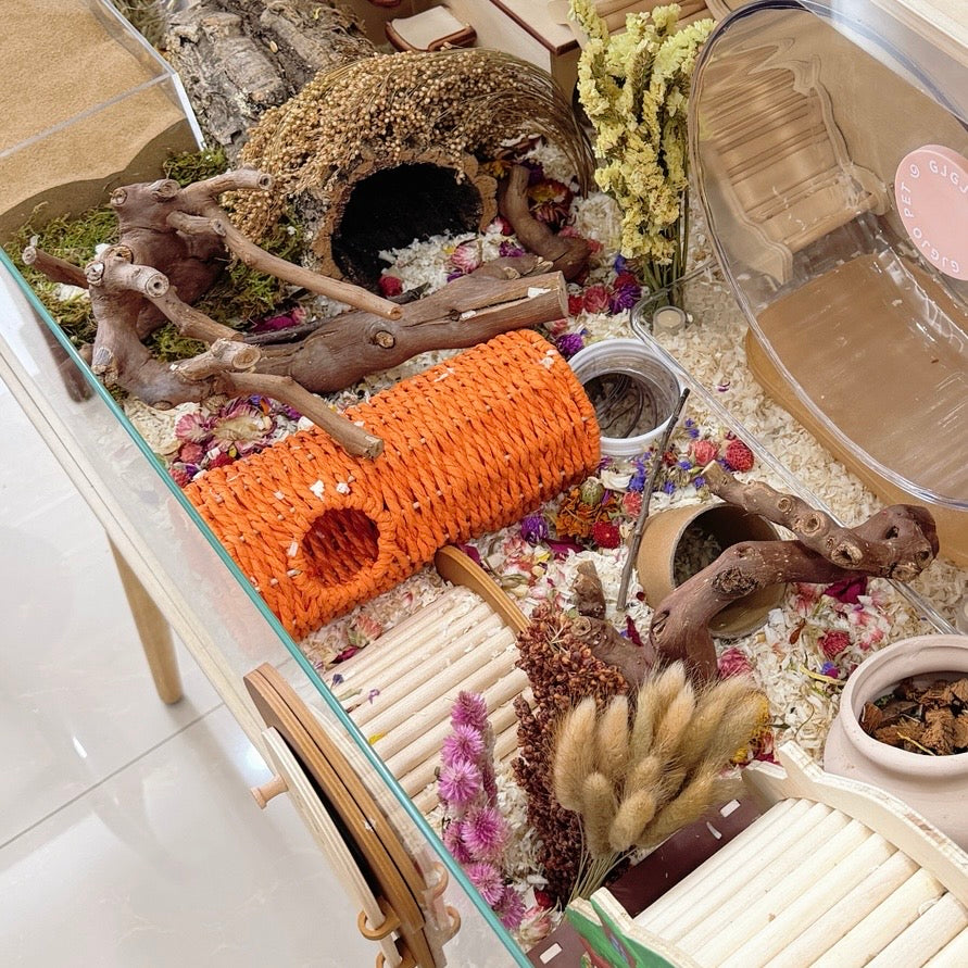 Colorful Paper Rope Hamster Tunnel