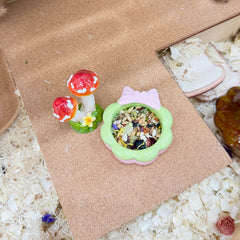 Waffle Ice Cream Hamster Food & Water Bowl