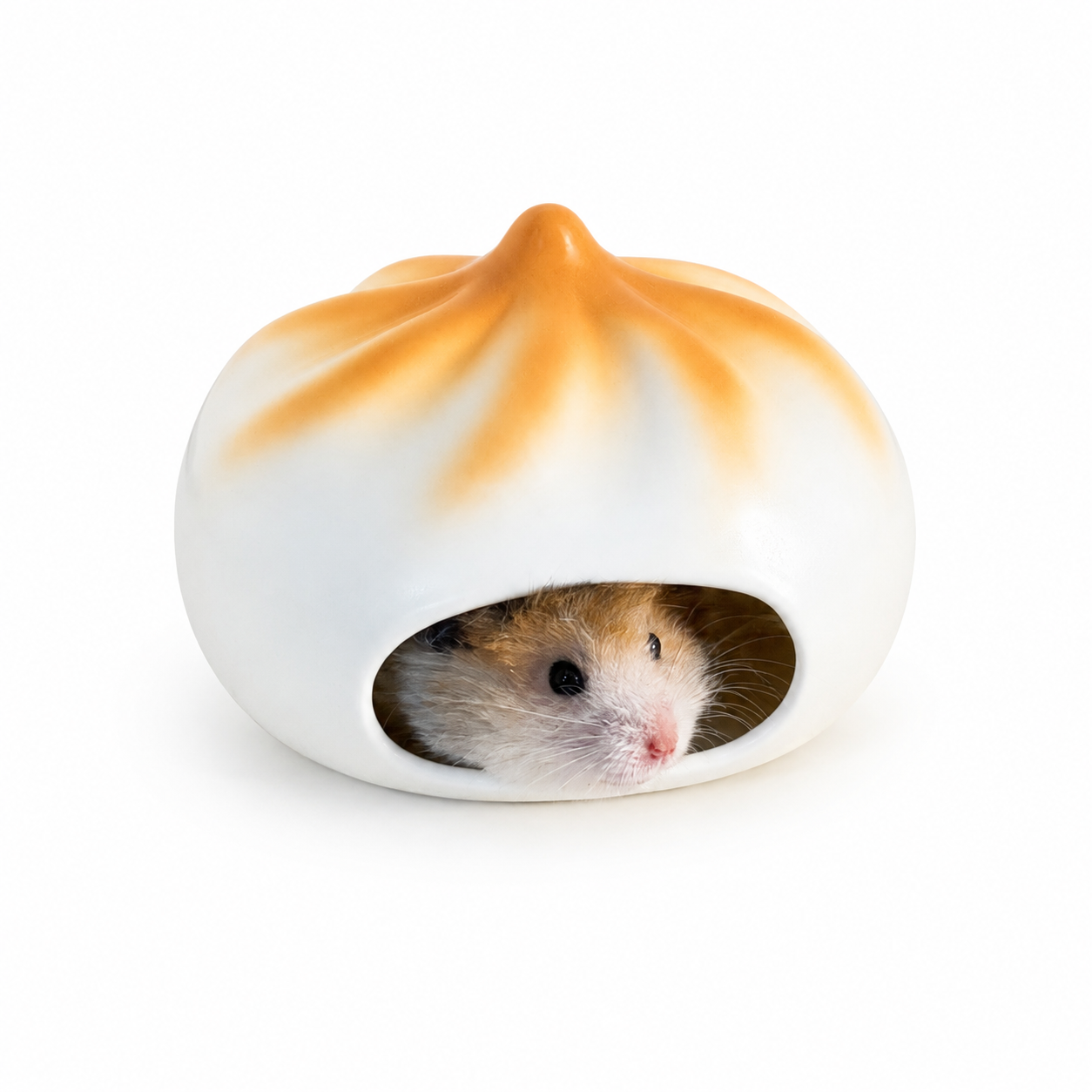 Pan-Fried Bun Ceramic Hamster Hideout