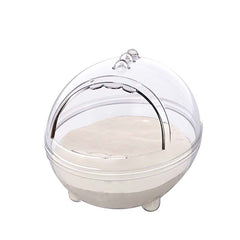 Clear Dino-Inspired Sand Bath for Hamsters & Small Pets