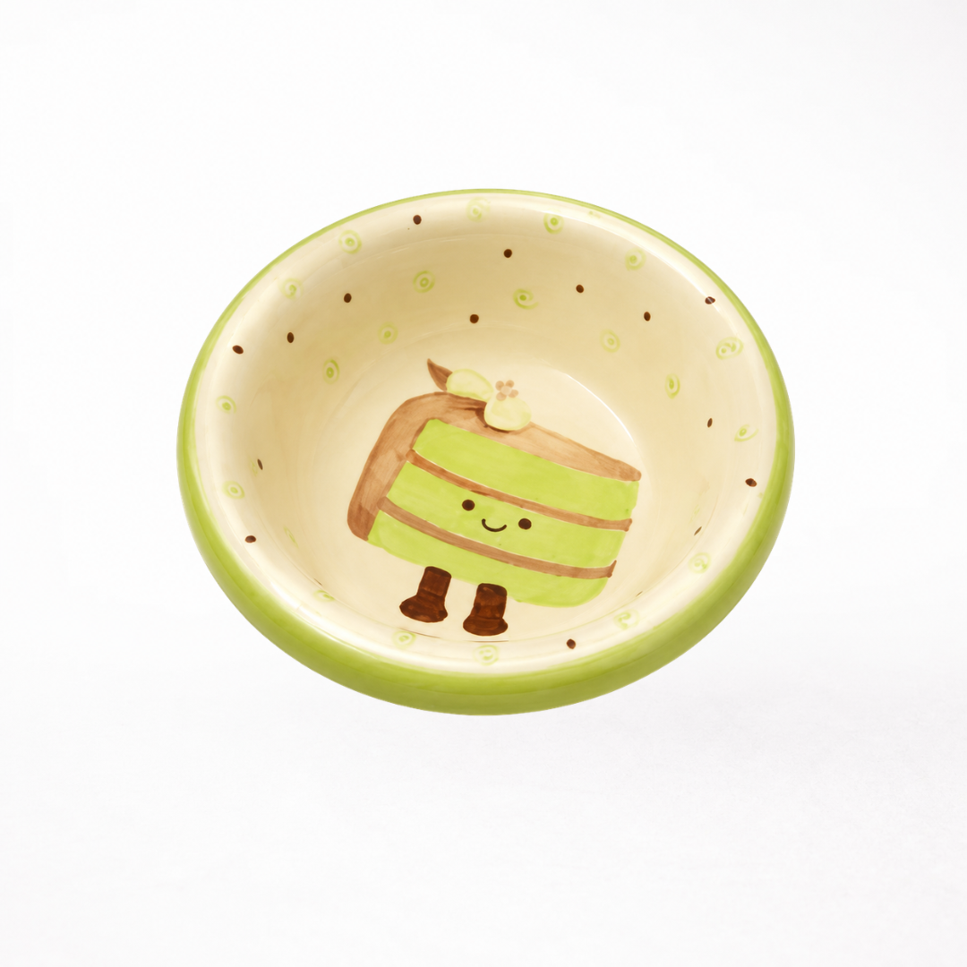 Cute ceramic food bowl with Donut & Cake designs.