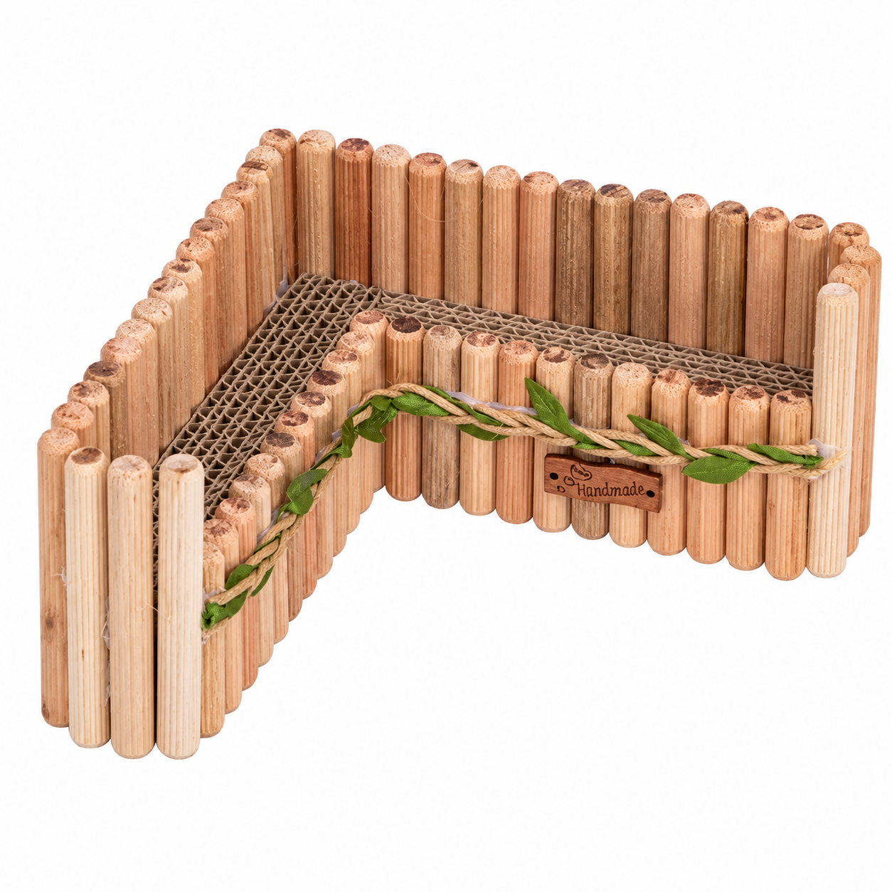 Natural Wooden Foraging & Spray Holder for Hamsters