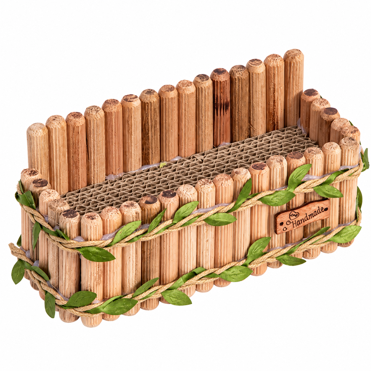 Natural Wooden Foraging & Spray Holder for Hamsters